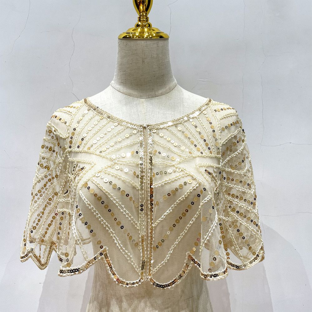 Stole Wedding Shawl - Formal Evening Sequin Wrap Shawl With