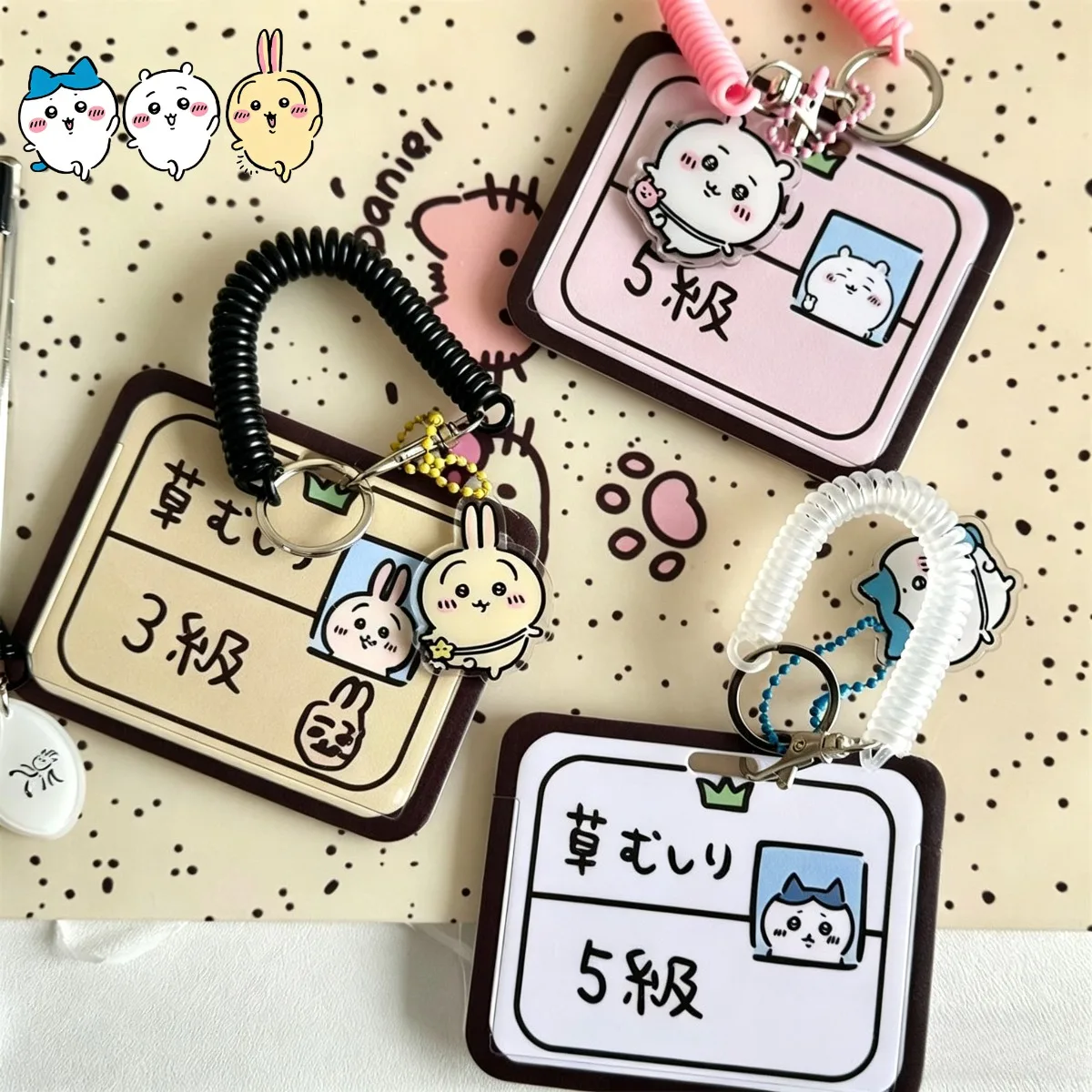 Lanyard Badge Holder - Cute Chiikawa Card Holder Hachiware Usagi