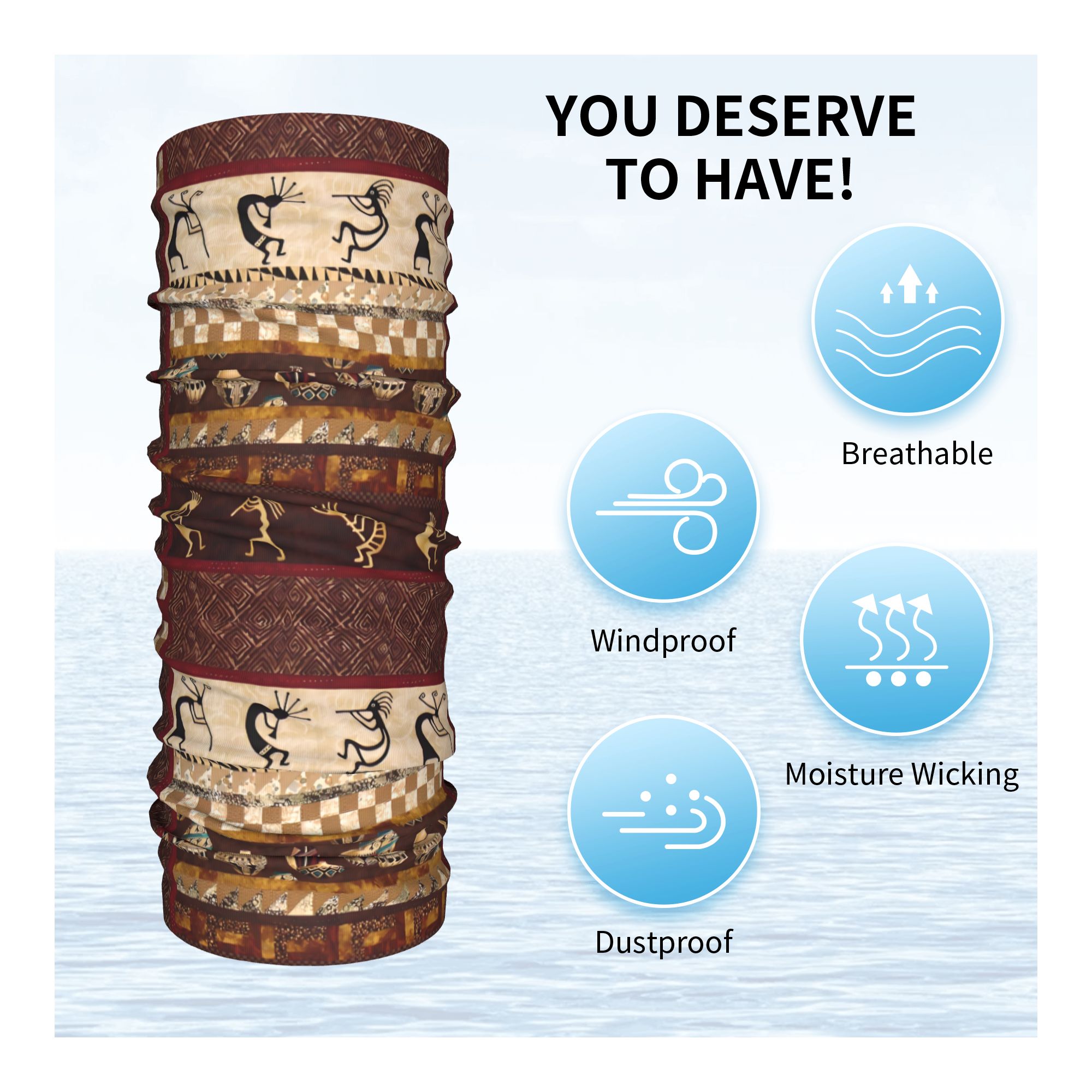 Custom Kokopelli Winter Headba - Neck Warmer Tube recension och pris