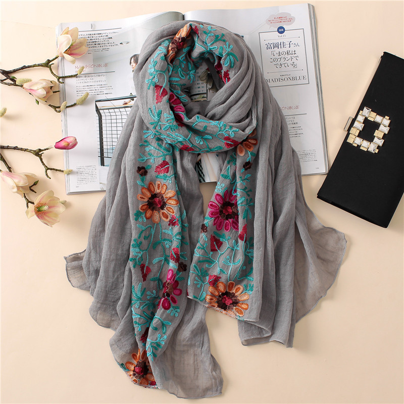 2026 Plain Embroider Floral Vi - Bandana Cotton recension och pris