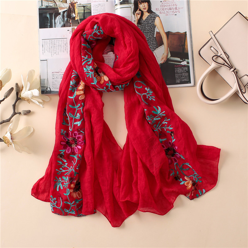 2026 Plain Embroider Floral Vi - Bandana Cotton recension och pris