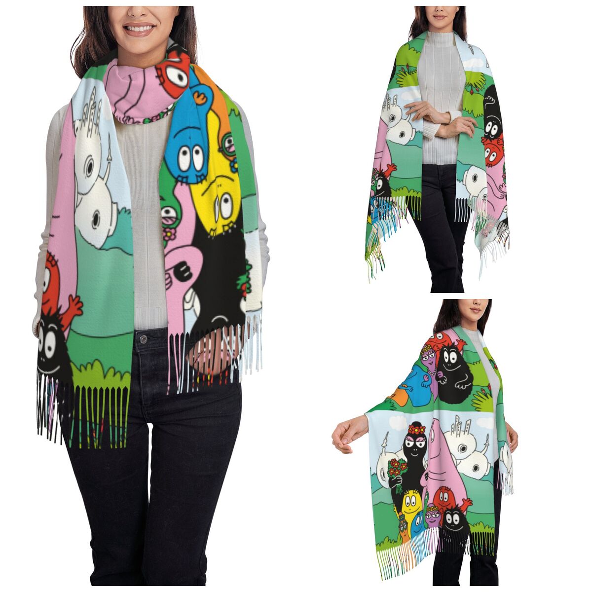 Les Barbapapa Family Shawls Wr - Pashmina Wrap Large recension och pris