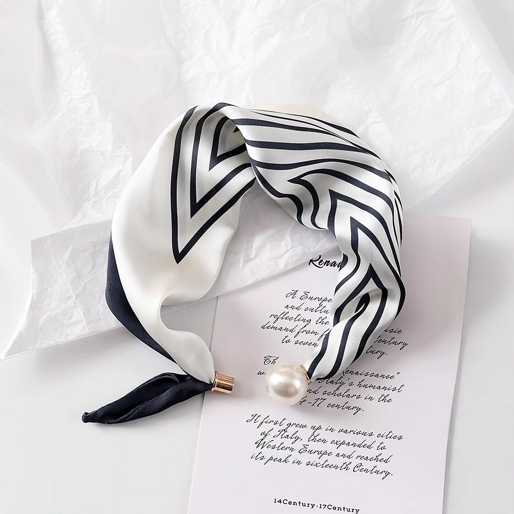 Women New Pearl Buckle Silk Sc - Face Scarf Mask recension och pris