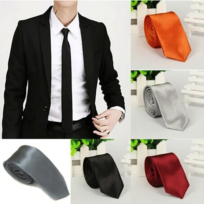 Fashion Elegant Solid Color Ne - Skinny Tie Men recension och pris