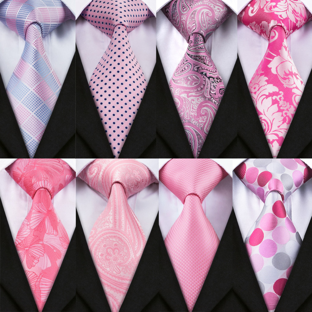 Barry.Wang New Pink Tie For We - Silk Tie Striped recension och pris
