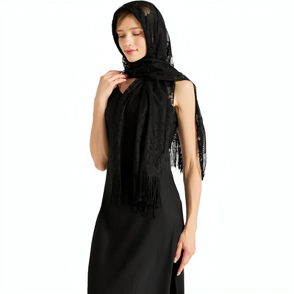 Fashion Floral Lace Shawl For  - Stole Wedding Shawl recension och pris