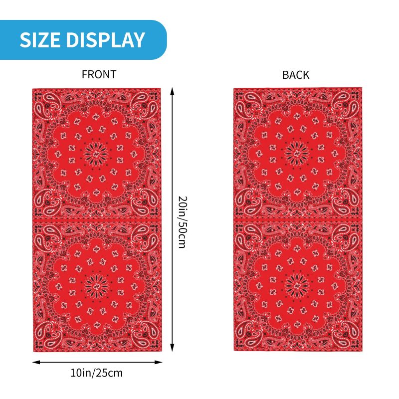 Red Paisley Art Bandana Patter - Neck Warmer Tube recension och pris