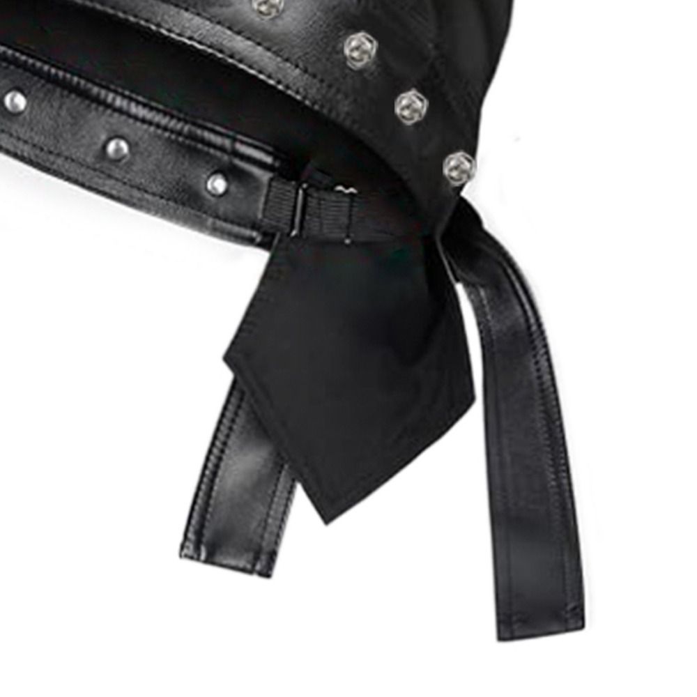 PU Leather Black Biker Cap Adj - Bandana Doo Rag recension och pris