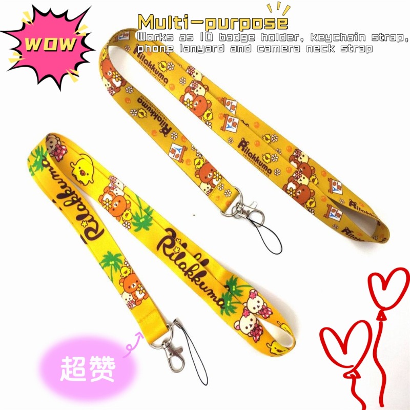 Kawaii Rilakkuma Anime Lanyard - Lanyard Badge Holder recension och pris