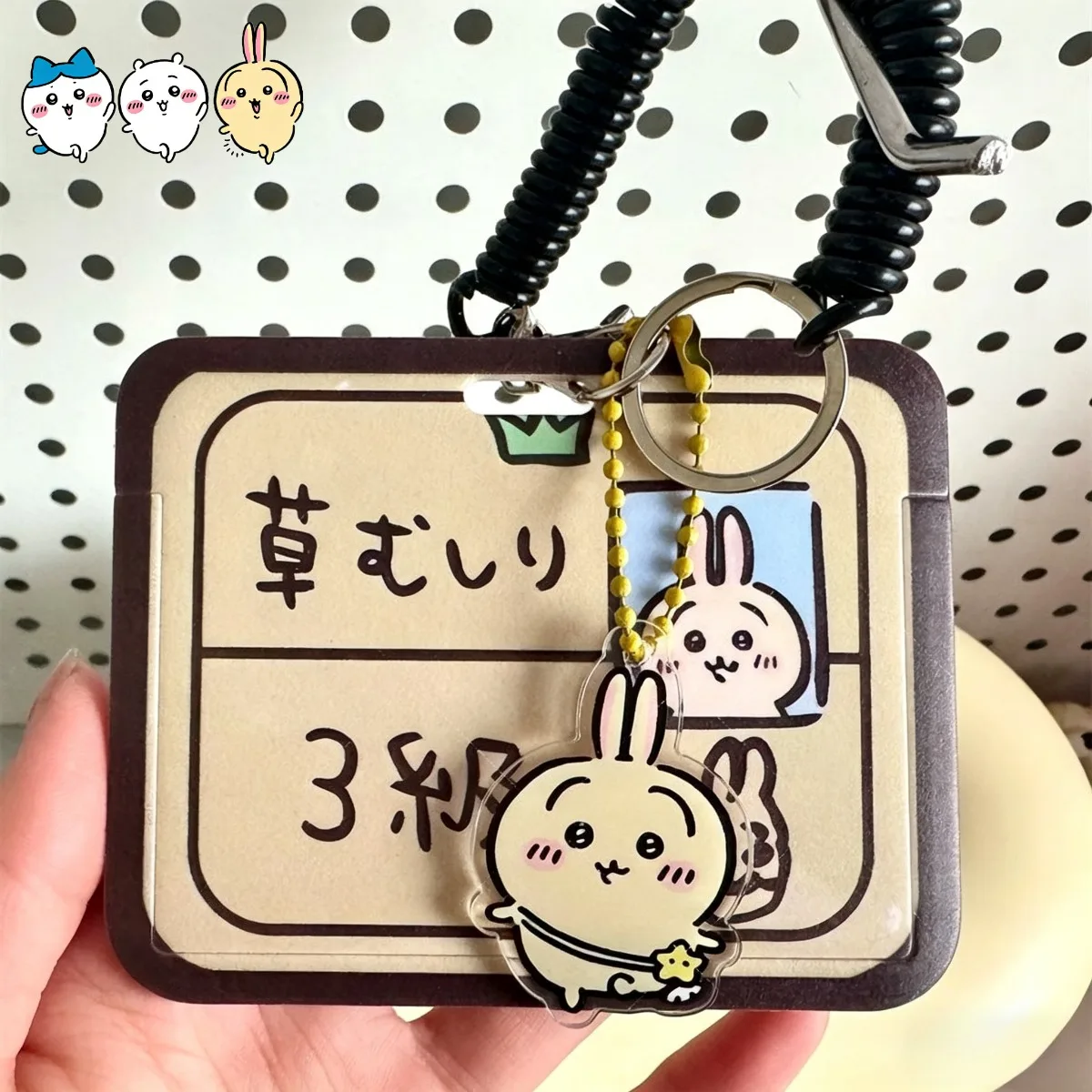 Cute Chiikawa Card Holder Hach - Lanyard Badge Holder recension och pris