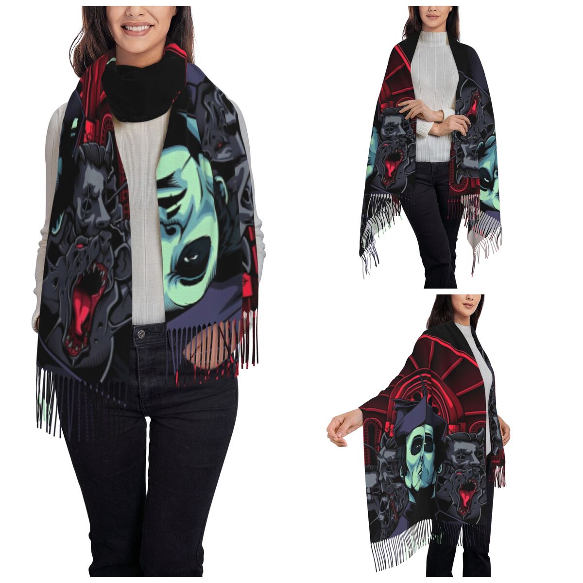 Ghost Band Shawl Wrap for Wome - Pashmina Wrap Large recension och pris