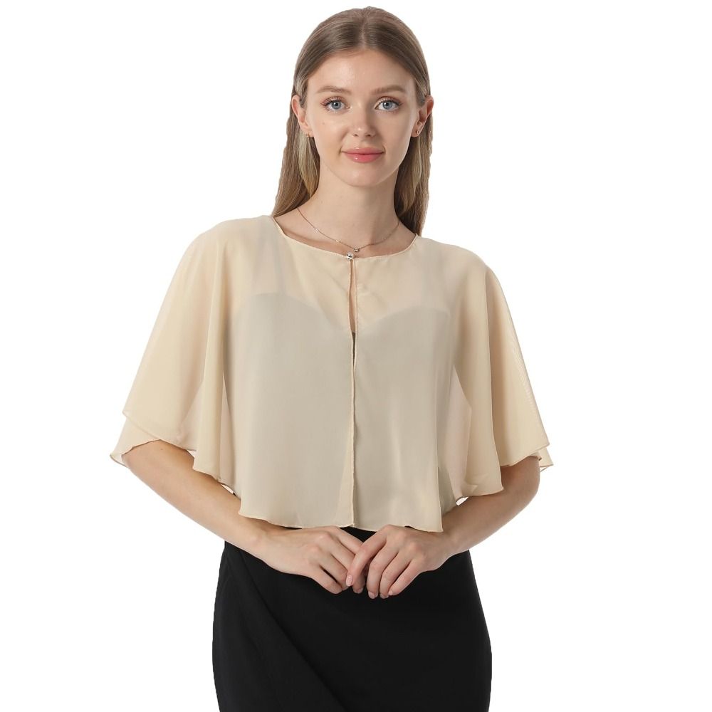 Vintage Sheer Chiffon Capelet  - Stole Wedding Shawl recension och pris