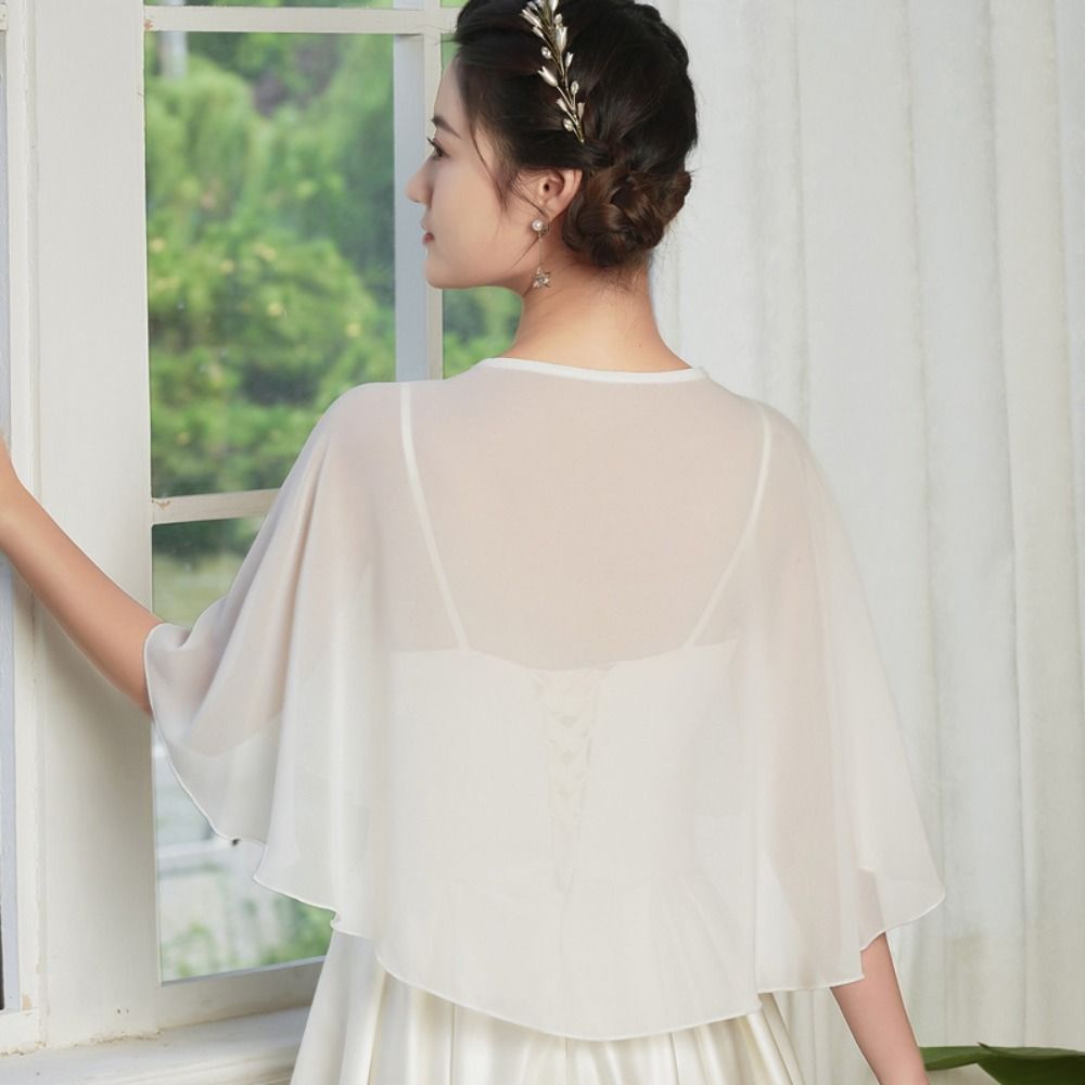 Vintage Sheer Chiffon Capelet  - Stole Wedding Shawl recension och pris